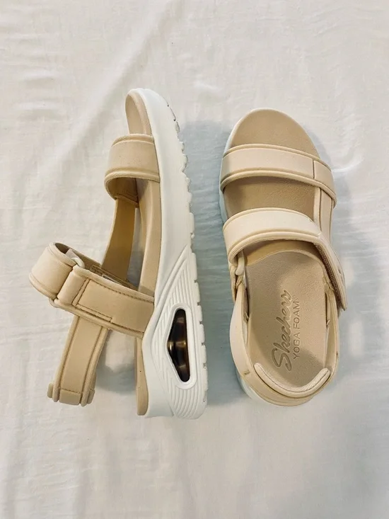 Skechers Tan Platform Sport Sandals - Picture 4 of 9